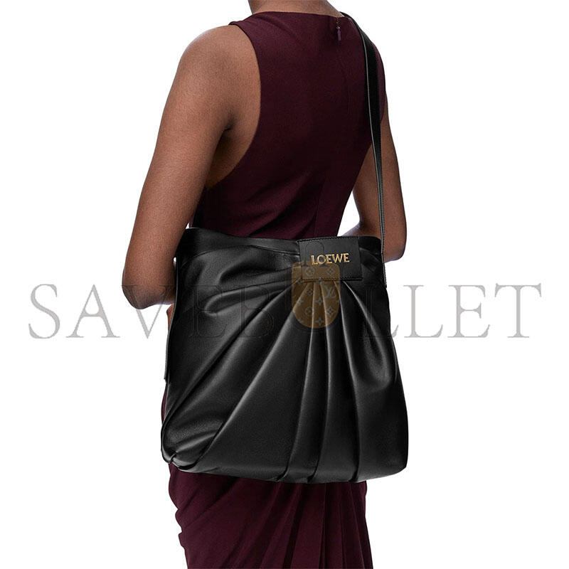 LOEWE DRAPED TOTE IN MELLOW NAPPA LAMBSKIN ADHBDPTX01-1100 (30*29*13cm)